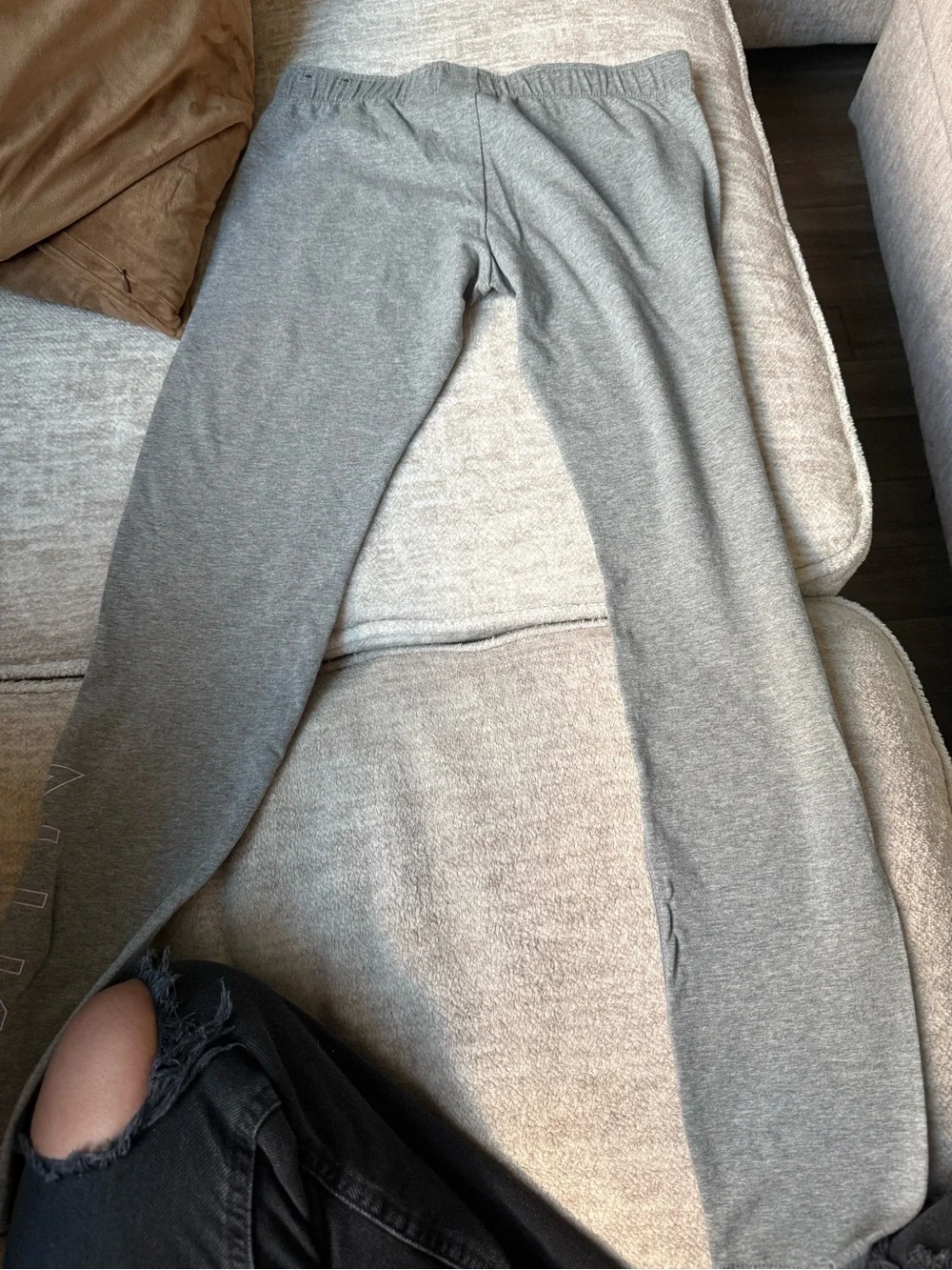 Nike Gray Kids Sweatpants with White Logo